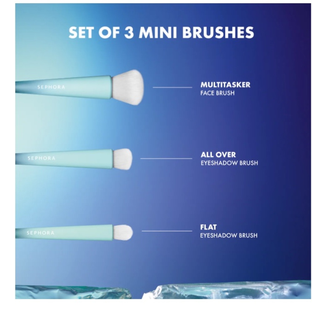 SEPHORA MOVING LIGHTS Mini To-go Face & Eye BRUSH Set